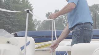 Installing Universal Boat Cover Support System for your Pontoon  4 Pole Kit from Transhield [upl. by Alasteir]