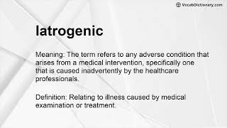 Iatrogenesis Medical Condition [upl. by Jere974]