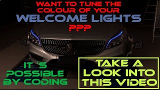 DIY  Welcome light tuning  Mercedes coding manual [upl. by Dolli415]