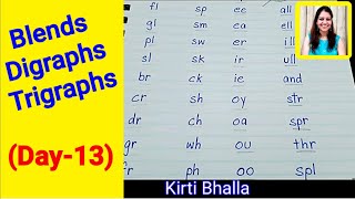 Day13 Blends Digraphs Trigraphs  learn important sounds to improve your reading skills [upl. by Eckblad]