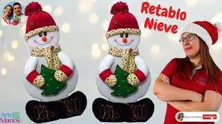 🔴Cómo Hacer MUÑECOS DE NIEVE en Retablo de Madera MDF o CARTÓN  Tutorial Arte en Tus Manos ⛄⛄ [upl. by Ayekan131]