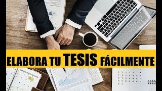 CÓMO HACER UNA TESIS FÁCILMENTE  ESTRUCTURA [upl. by Niltiac]