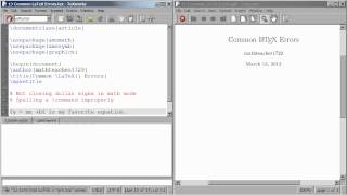 LaTeX Tutorial 13 Two Common LaTeX errors [upl. by Bluefarb]