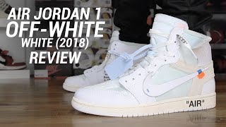 OFF WHITE AIR JORDAN 1 WHITE 2018 REVIEW [upl. by Oilicec139]