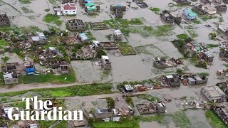 Aerial footage shows Cyclone Idai devastation in Mozambique [upl. by Daune]