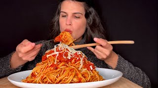 ASMR  SPAGHETTI WITH TOMATO SAUCE  MUKBANG [upl. by Elata]