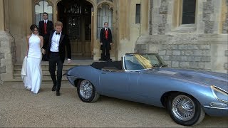 Newlyweds Prince Harry and Meghan Markle drive to evening reception  ITV News [upl. by Winfield]