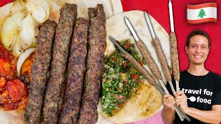 Lebanese Street Food 🇱🇧 Kofta Kebab Recipe  Street Food At Home Ep 4 [upl. by Hopfinger]