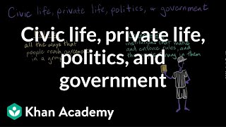 Civic life private life politics and government  Citizenship  High school civics  Khan Academy [upl. by Mccullough907]