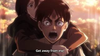 Eren Uses The Coordinate and Saves Mikasa  Eren vs Reiner and Bertholdt HD [upl. by Irik]