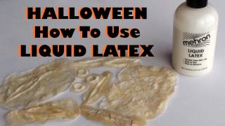 Halloween  Liquid Latex  How to use it amp make your own prosthetics [upl. by Yanel]