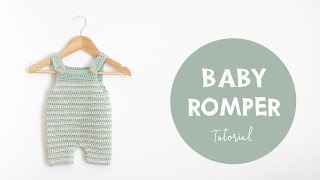 Easy Crochet Baby Romper Step By Step Tutorial Croby Patterns [upl. by Nahk]