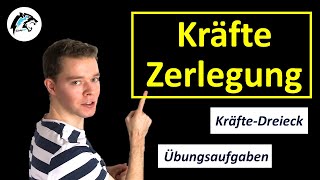 Kräftezerlegung berechnen Kräfte  Übungsaufgabe [upl. by Helbonna308]