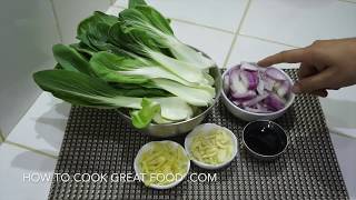 Ginger Garlic Braised Bok Choy Recipe  Pak Choi Chinese Vegan [upl. by Nedroj]