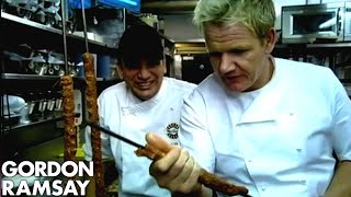 You need practice man  Gordon Ramsay Learns to Make Kebabs [upl. by Maurer]