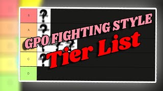 GPO Fighting Style TIER LIST [upl. by Bevers]