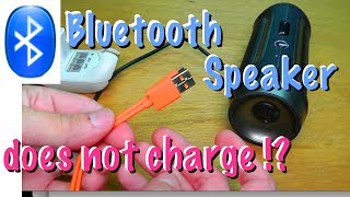 Bluetooth speaker does not charge  EASY FIX [upl. by Elrebma413]