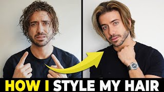 MENS HAIRSTYLE TUTORIAL  How To Style Medium Length Hair  Alex Costa [upl. by Crispa]