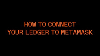 Connect your Ledger to Metamask [upl. by Duwad75]