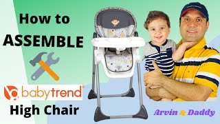 Baby Trend High Chair Assembly amp Unboxing Step by Step [upl. by Hakilam]