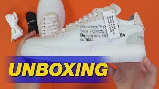 OffWhite x Nike Air Force 1 by Virgil Abloh  Unboxing [upl. by Eelyma]