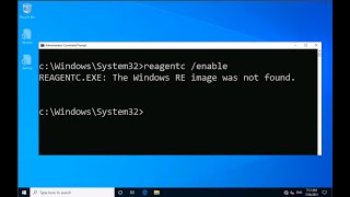 REAGENTCEXE The Windows RE image was not found [upl. by Amitarp]