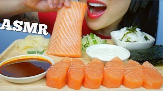 ASMR SUSHI GRADE SALMON SLAB SASHIMI  FIRE SAUCE  MAYO EATING SOUNDS NO TALKING  SASASMR [upl. by Laurice]