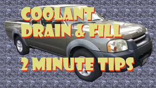 Nissan Frontier Coolant Drain amp Fill plus Bleeder Location [upl. by Lorelle5]