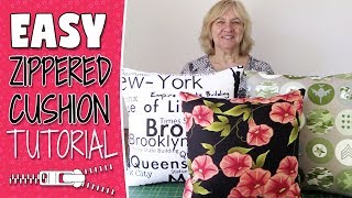 EASY Zippered Cushion Cover Tutorial [upl. by Magnus]