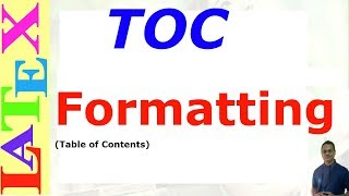 TOC table of contents Formatting in Latex LaTeX TipsSolution25 [upl. by Lienet]