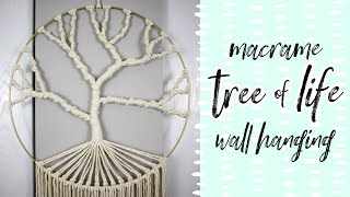 Macrame Tree Of Life Pattern  DIY Wall Hanging Tutorial [upl. by Berty]