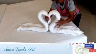 Swan Towel  Towel Art [upl. by Phail594]