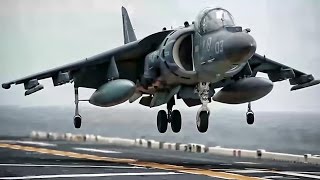 Marine Corps Harriers • Shipboard Takeoffs amp Landings [upl. by Agatha469]