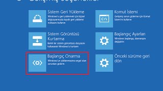 windows 10 başlangıç onarma Açılan Bilgisayarlarda [upl. by Leciram]