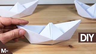 ► Como hacer un BARCO DE PAPEL Origami en 1 MINUTO ⛵ [upl. by Ahsenyl536]