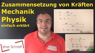 Kraft  Zusammensetzung von Kräften  Physik  Mechanik  Lehrerschmidt [upl. by Abner351]