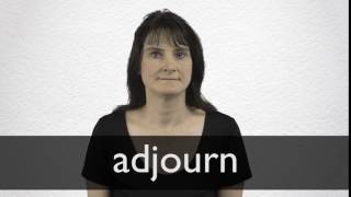 How to pronounce ADJOURN in British English [upl. by Yanaton]