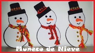 Cómo hacer un Muñeco de Nieve  Foam Snowman DIY Christmas Ornament Simple y Creativo [upl. by Tindall823]