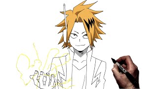 How To Draw Denki Kaminari  Step By Step  My Hero Academia [upl. by Leatri]