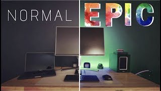 EASY to Install RGB Light Strips for an EPIC Desk Setup [upl. by Aradnahc]