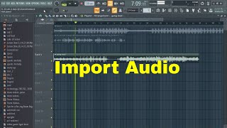 FL Studio 20 How to Import Audio [upl. by Lepper]