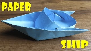 Como Hacer un Barco de Papel Fácil Origami  How to make a Paper Ship [upl. by Edee]