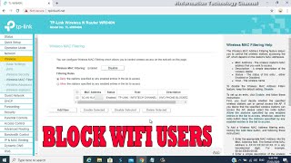 How to Block WiFi Users in TPLink WiFi Router [upl. by Cobb597]