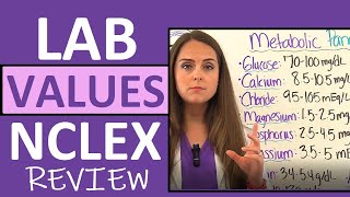 Lab Values Nursing NCLEX Review for Nurses and Nursing Students [upl. by Martsen635]