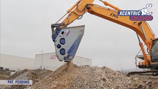 Xcentric Crusher bucket  XC30 concrete rock asphalt [upl. by Ferren]