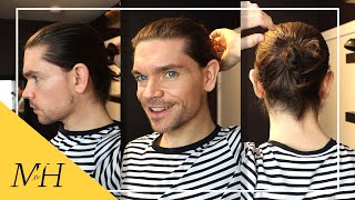 Man Bun Tutorial Before I Cut My Hair [upl. by Sugirdor39]