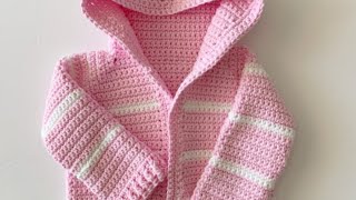 Pink Single Crochet Baby Sweater [upl. by Aneehsram710]