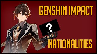 Genshin Impact Сharacters Nationalities [upl. by Notlek]