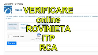 Verificare online ROVINIETA ITP si RCA [upl. by Pronty]