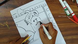 How To Draw Bahadur Shah Zafar [upl. by Elesig]